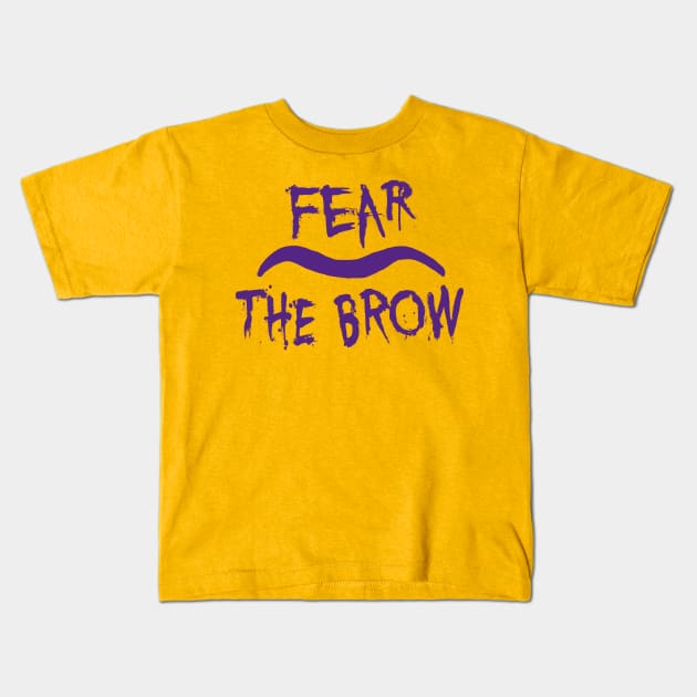 Anthony Davis 'Fear The Brow' Los Angeles Lakers NBA Basketball Kids T-Shirt by xavierjfong